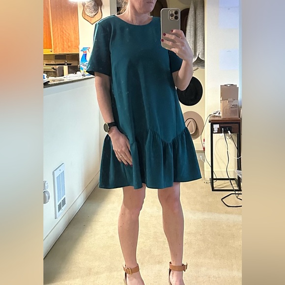 Loft Ruffle Shift Dress - Size Small - Picture 6 of 11